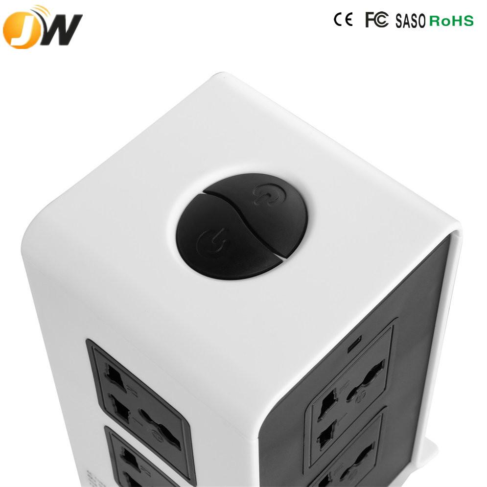 Factory direct sale smart vertical socket with 2 USB ports 5