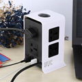 Factory direct sale smart vertical socket with 2 USB ports 1