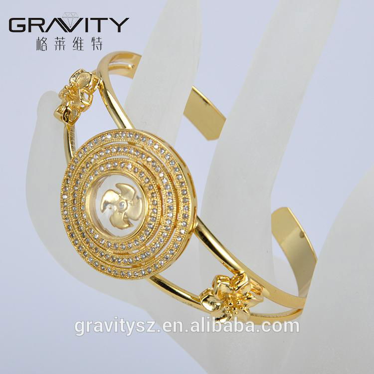 2017 Unique jewelry gift items 18k gold color bangles and bracelets 2