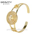 2017 Unique jewelry gift items 18k gold color bangles and bracelets