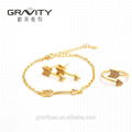 Lastest simple design thailand 18k/24k gold plated jewelry set 1