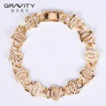 Best selling products fashion jewelry handmade 22k gold plated charm bracelet