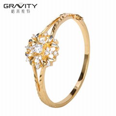 2017 latest design high quality 22k gold jewelry fashion flower bagnles