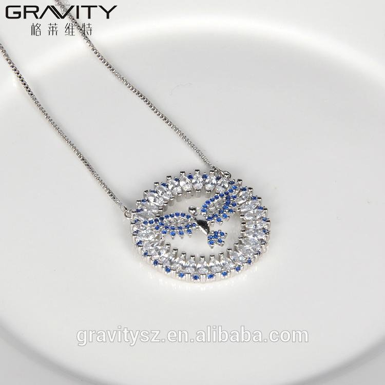 Fashion Personalized Custom Logo Jewellery Silver Necklace For Women 2