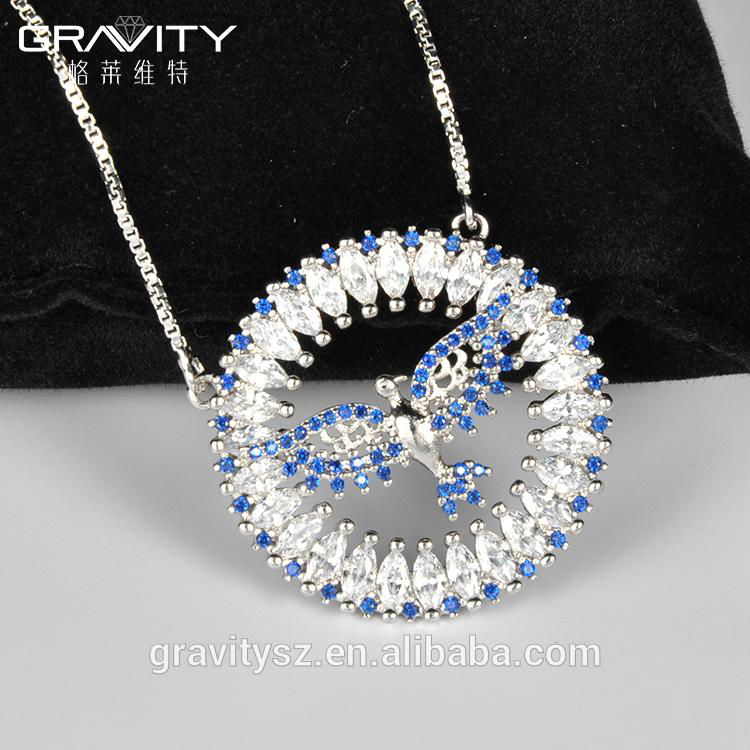 Fashion Personalized Custom Logo Jewellery Silver Necklace For Women 4