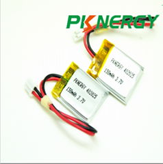 402025 3.7V 160mAh Lipo Battery with PCB Wires and Connector