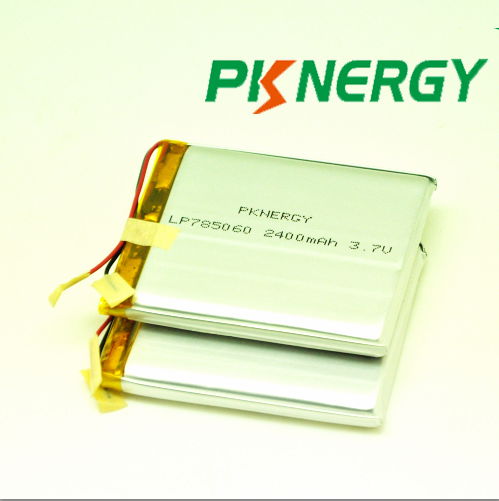 Rechargeable 785060 2400mah 3.7v lithium polymer li po battery