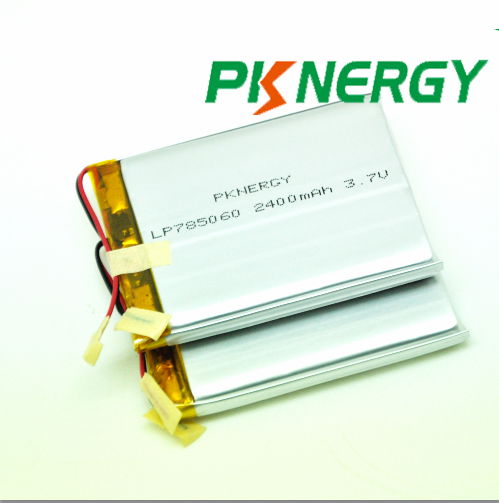 Rechargeable 785060 2400mah 3.7v lithium polymer li po battery 4