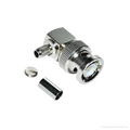 Right Angle Male Bnc connector crimp on for RG6 cables 1