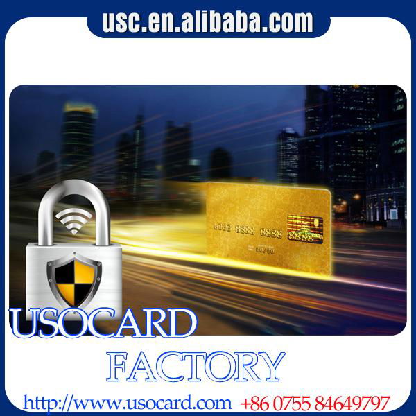 13.56MHZ Cheap price custom design credit card size Rfid blocking card 4