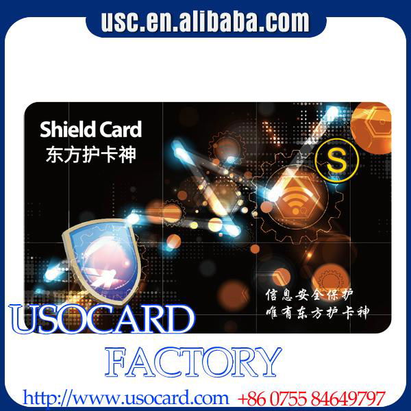 13.56MHZ Cheap price custom design credit card size Rfid blocking card 5