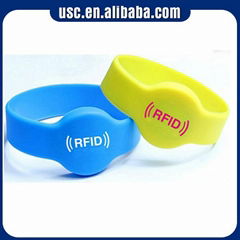 Rfid smart sport bracelet silicone wristband fabric wristband