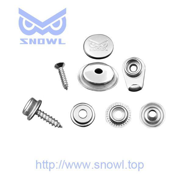 Stainless steel 316 15mm round shape snap button 3