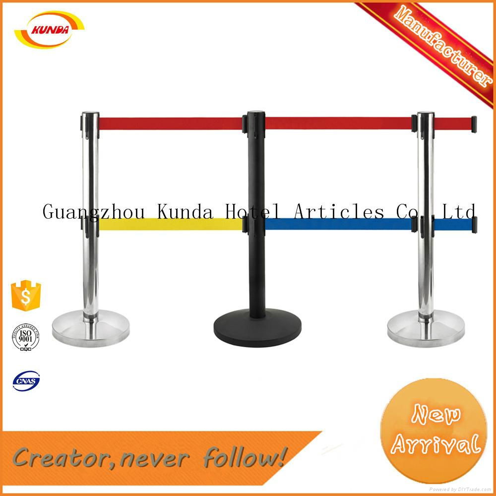 high quality cheap price stainless steel telescopic railing stand double ropes