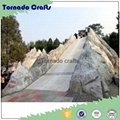 Customized swimming pool decorative slide landscape outdoor artificial waterfall 1