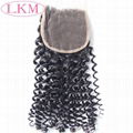 virgin hair hand-tied curly hair lace closure