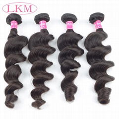 peruvian human hair wholesale loose wave hair weft