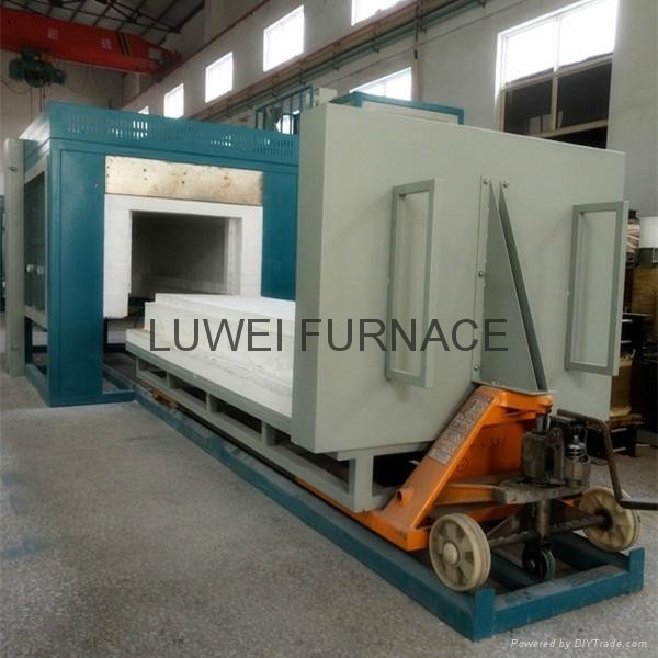 EXW Price Industrial Ceramic Shuttle Kiln for Heating Treatment  up to 1200.C