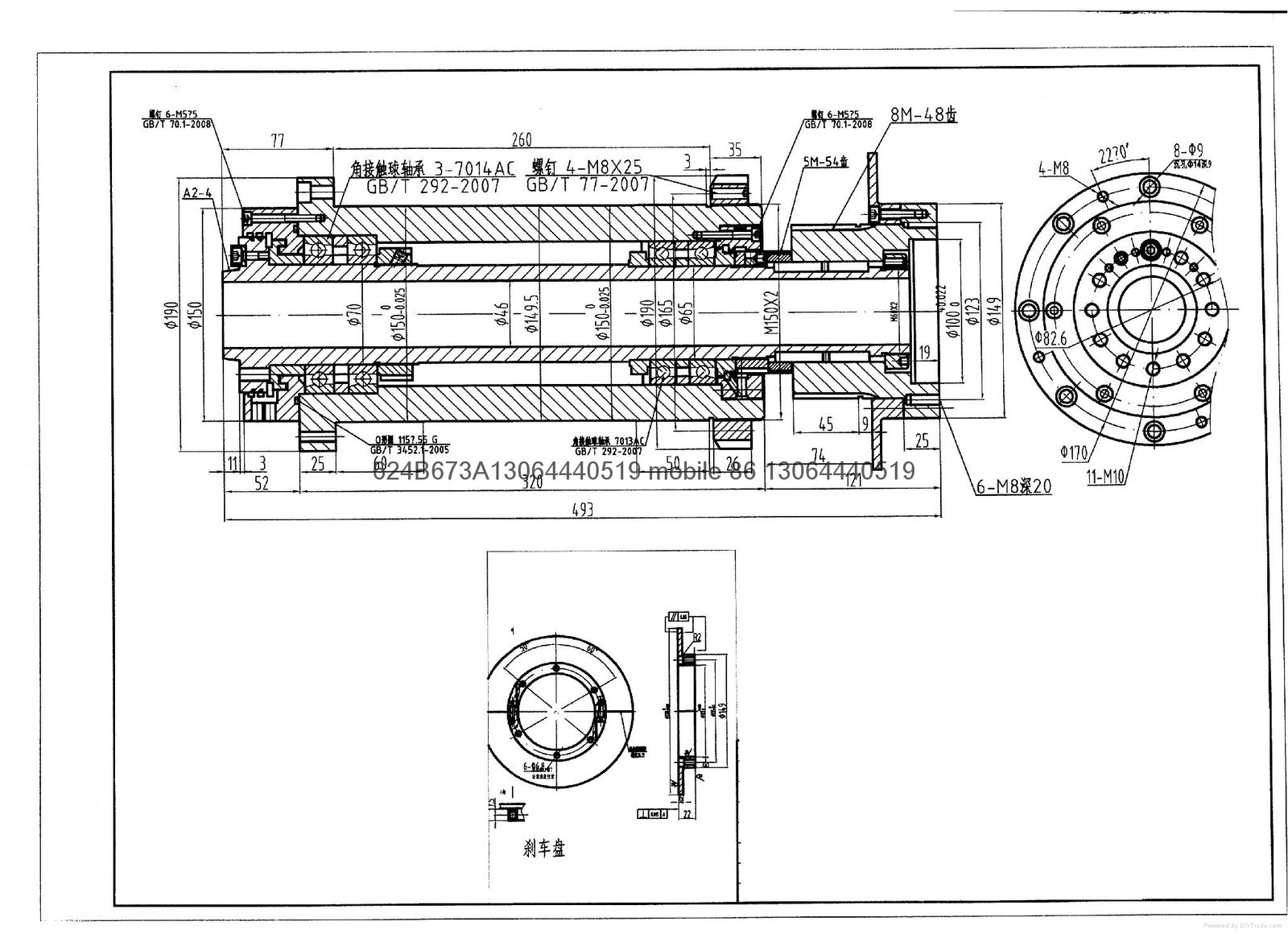 Mechanical spindle for lathe 3