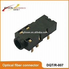 optical fiber socket with switch for rca