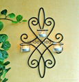 wall mounted metal candle holder for