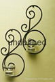 wall mounted set of two metal candle