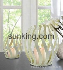 set of two home decoration white candle holder