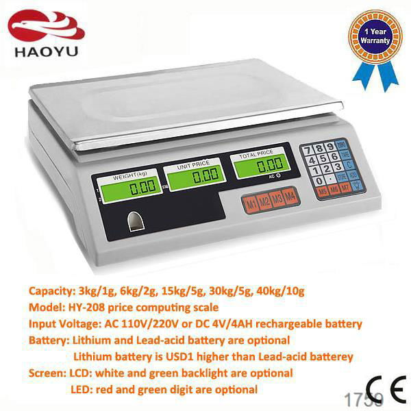 China Digital Electronic Price Scale 40KG 3