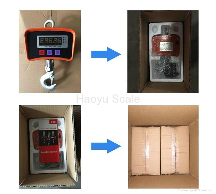 Electronic Digital Hanging Crane Scale 500kg Weight Scale 2