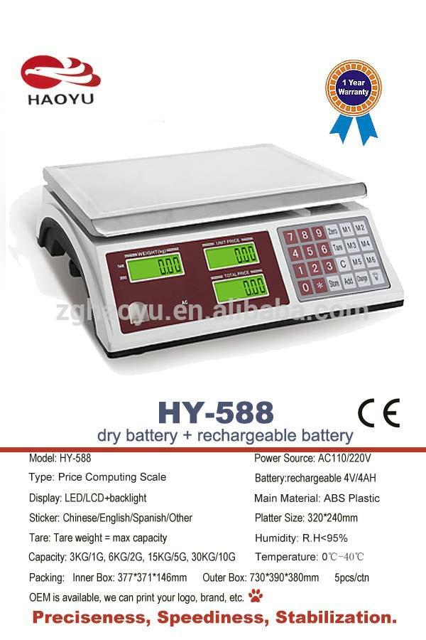 ACS Digital Price Scale with US232/USB Port connect 3