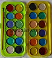 12 colors pearl watercolor paint pan set