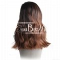 ombre wavy virgin hair lace front wig 3