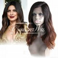 ombre wavy virgin hair lace front wig 2