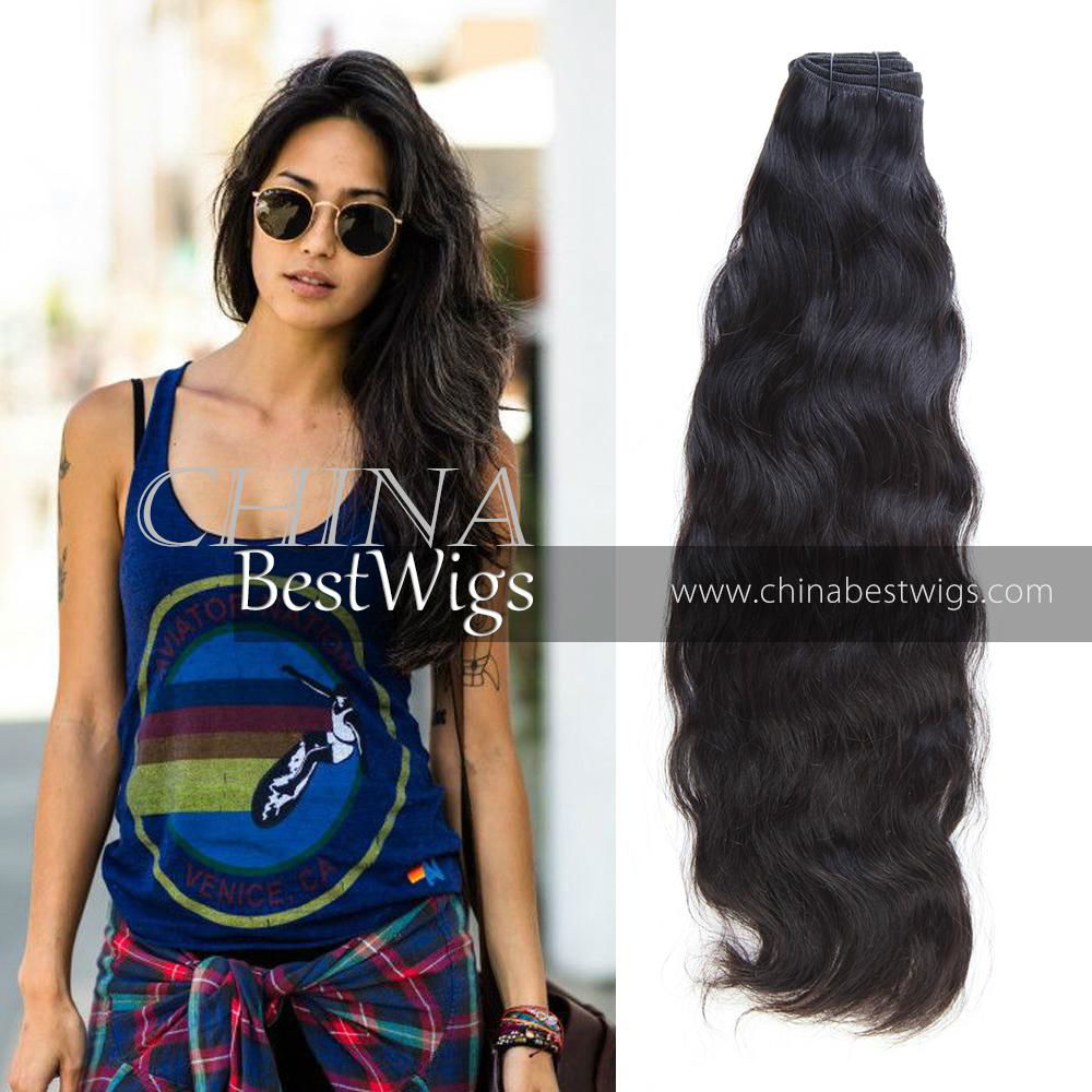 virgin hair wavy weft