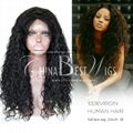 peruvian virgin hair natural curl lace wig 1