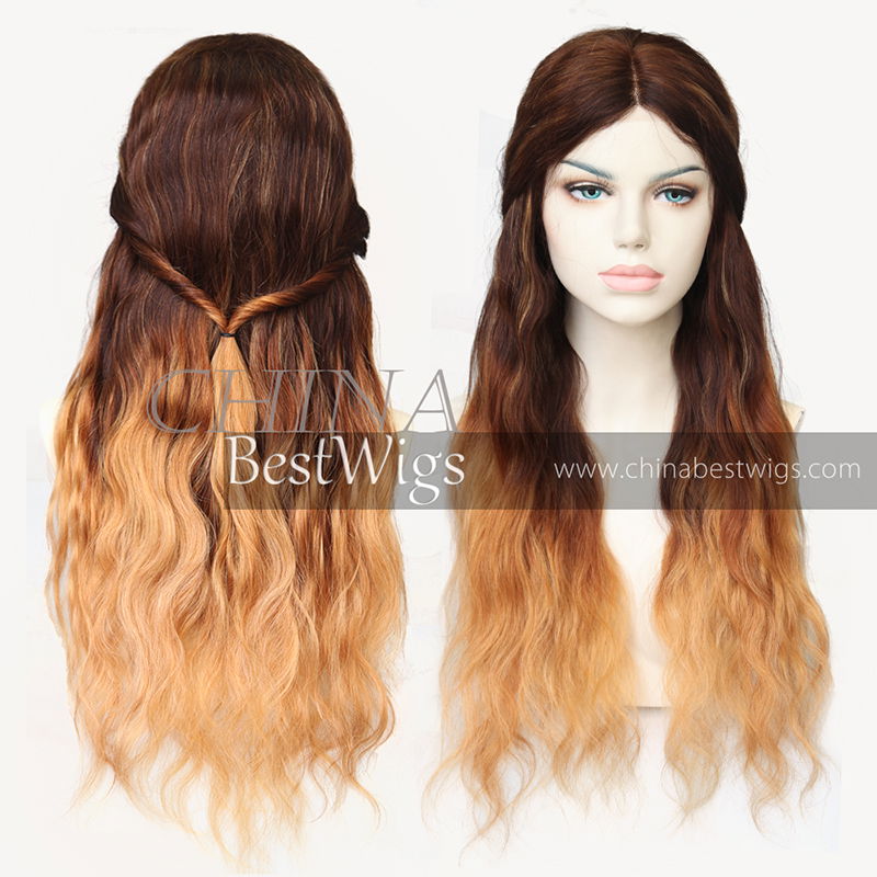 ombre long hair wig 4