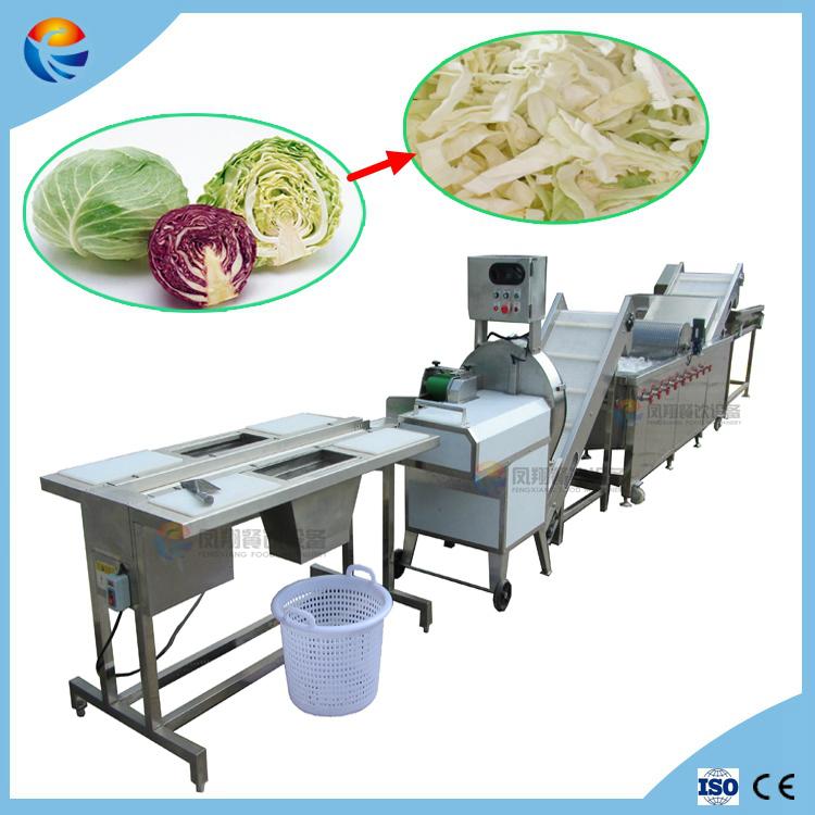 Automatic Cabbage Lettuce Vegetable Washing Cutting Dewateing Machine