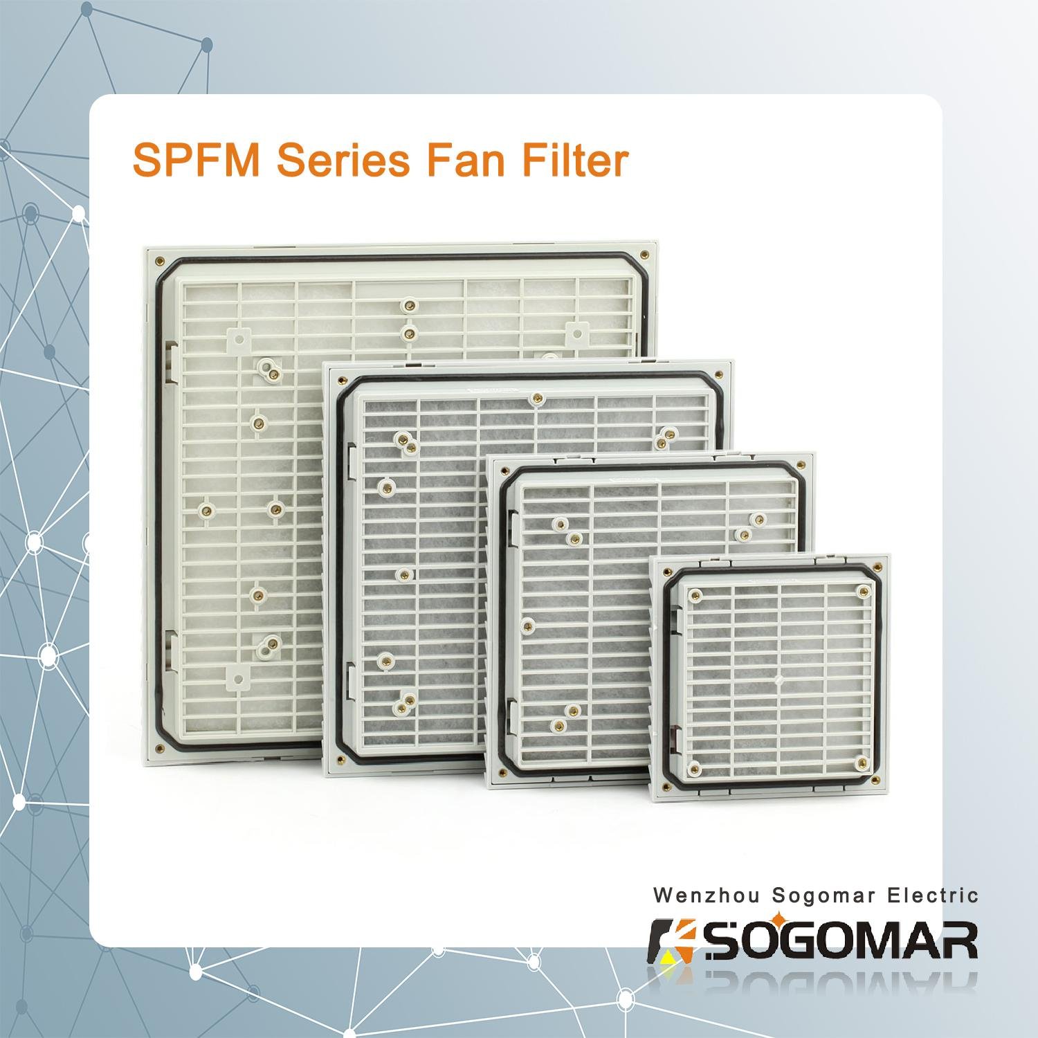 Ventilation Fan Filter color RAL7035 for 120x120mm fan 3