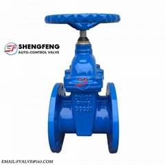 DIN3352 DN100 DIN F4 NRS Resilient seat ductile iron gate valve
