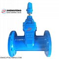 DIN3352 Resilient Seated Non-Ring Stem Ductile Iron Gate Valve F5