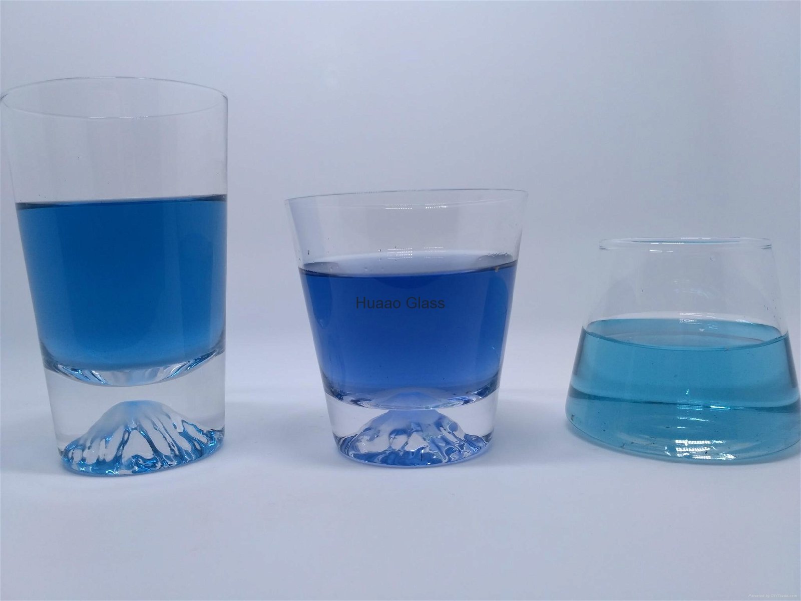 Cangzhou Borosilicate handmade short glass cup Fuji shaped glass wine cups 3