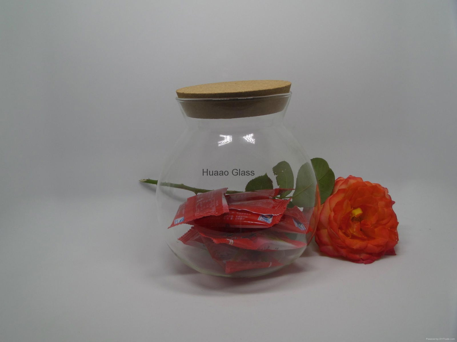 Cangzhou Borosilicate handmade sugar bowl/50ml Heat-resisting glass jars   3