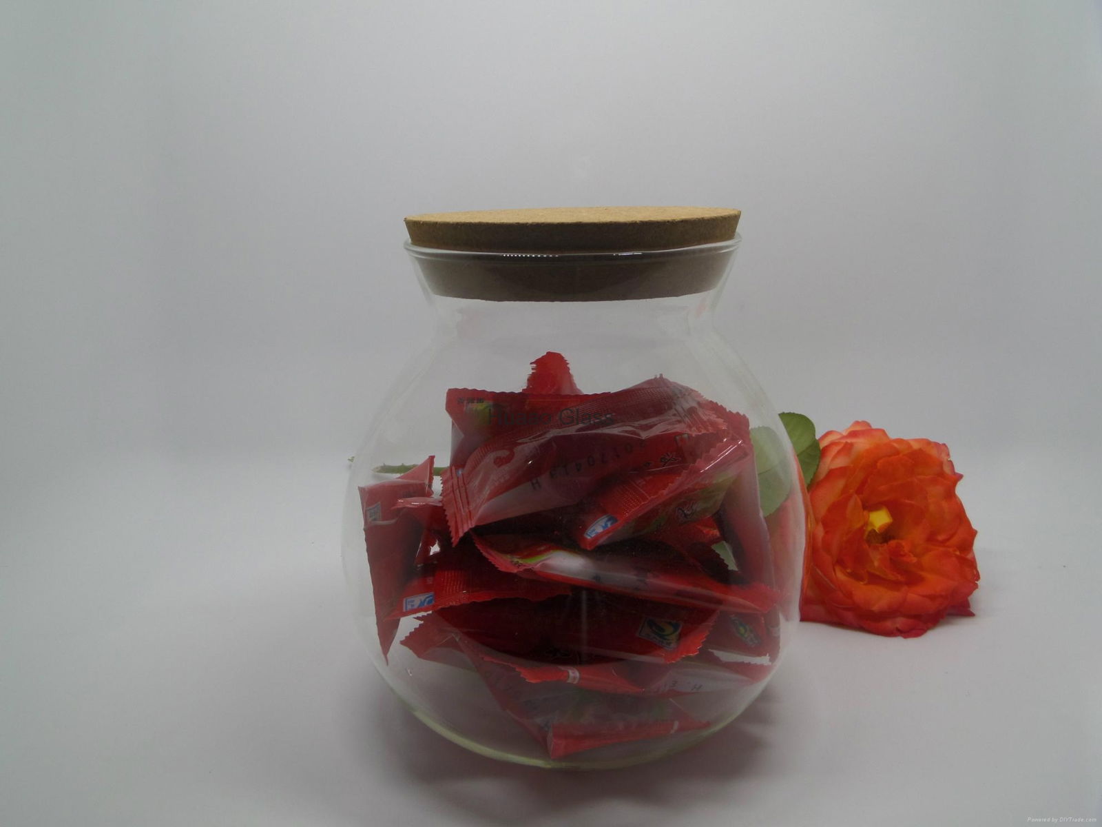 Cangzhou Borosilicate handmade sugar bowl/50ml Heat-resisting glass jars   5