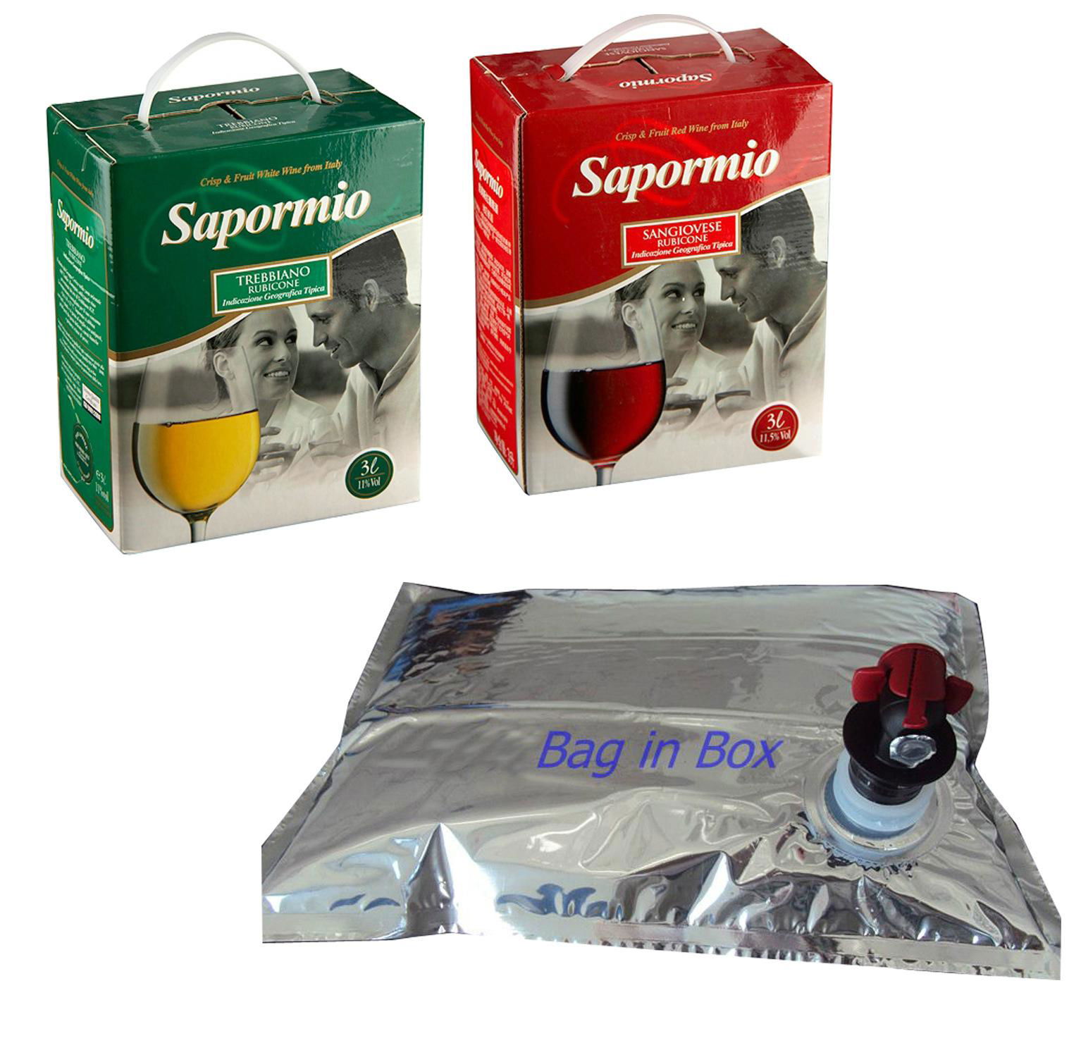 bag in box aluminum aseptic plastic bags juice/wine 3