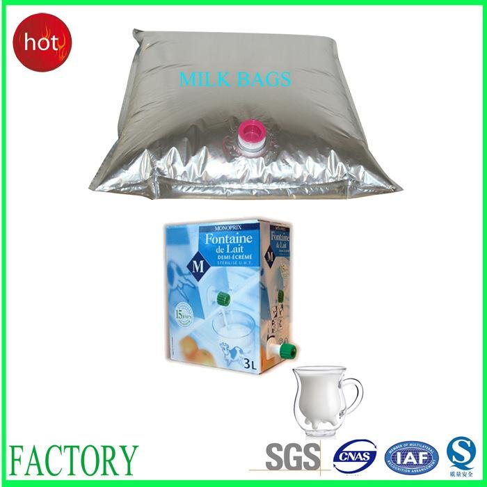 Hot sale bag in box aluminum aseptic plastic bags for milk made in China
