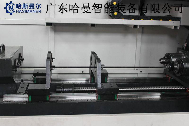 Double spindle round bar center hole deep hole drilling machine 3