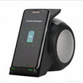 Fast wireless charger vertical wireless charger stand with bluetooth speaker 4.0