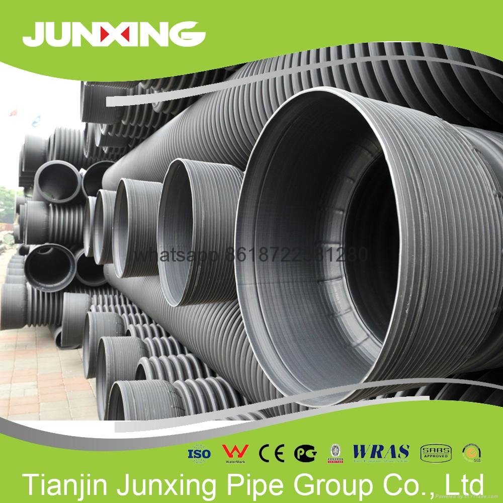 Good Quality Large Diameter Colored HDPE double wall corrugated plastic cable pi 3