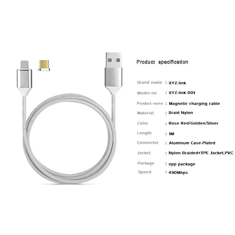 New Products 2017 Innovative Product USB Data Cable 2 in1 Magnetic Charging Cabl 2