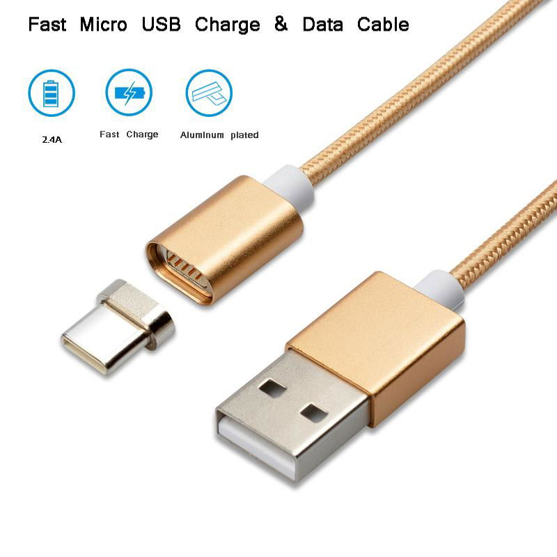 2017 New arrival Colorful 3 in 1 magnetic cable micro usb cable 2